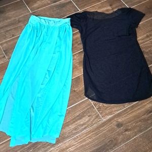 Sheer black and green swim covers